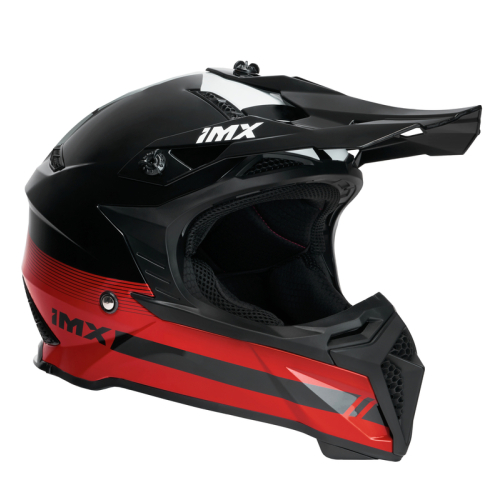 Kask Motocyklowy cross quad IMX FMX-02 BLACK/RED/WHITE GLOSS